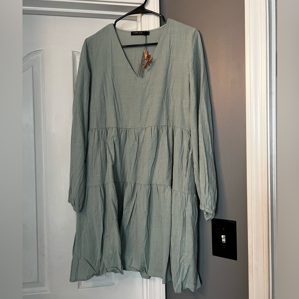 Babydoll dress long sleeve new with tags size medium